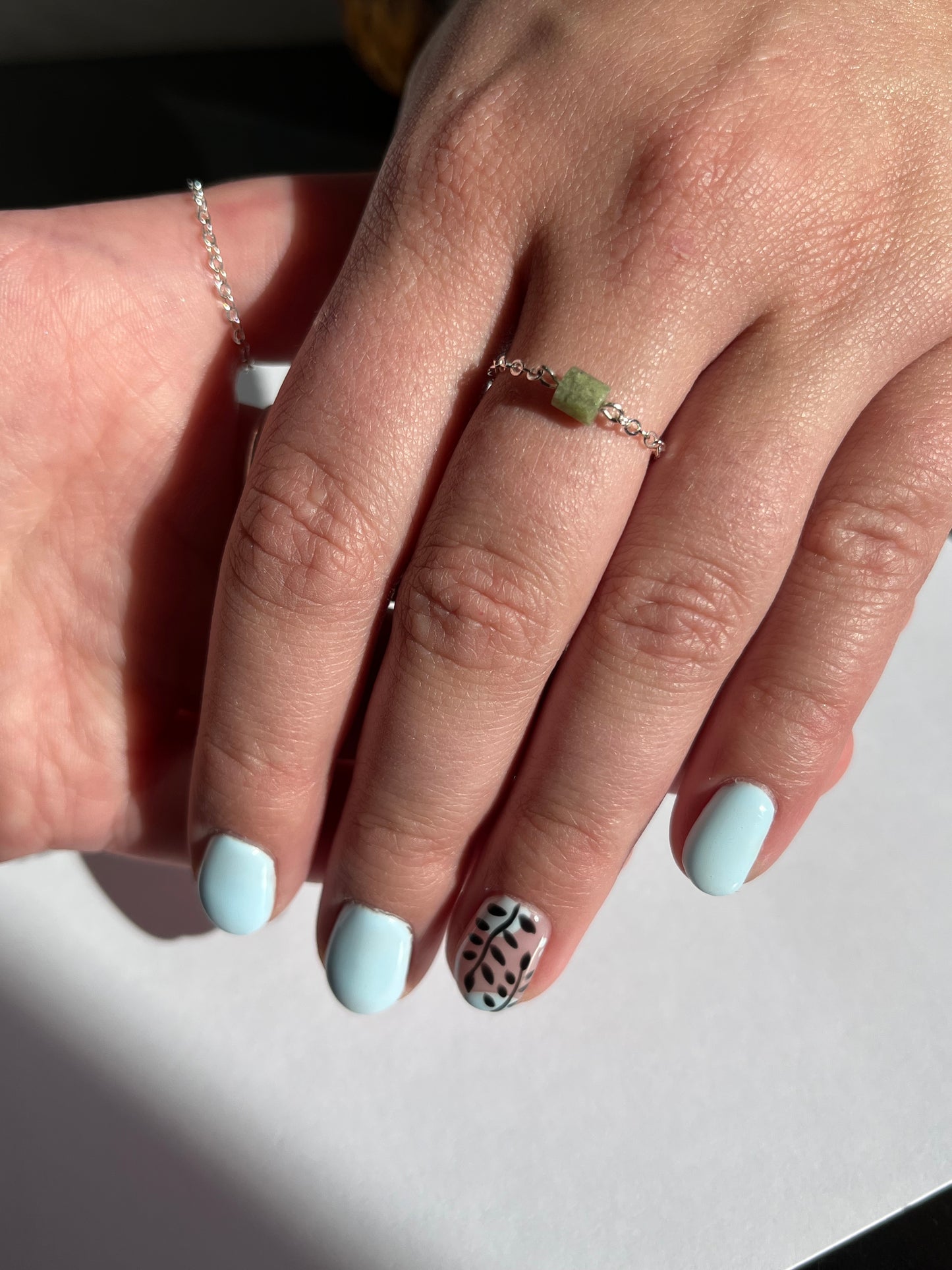 Gemstone Chain Rings