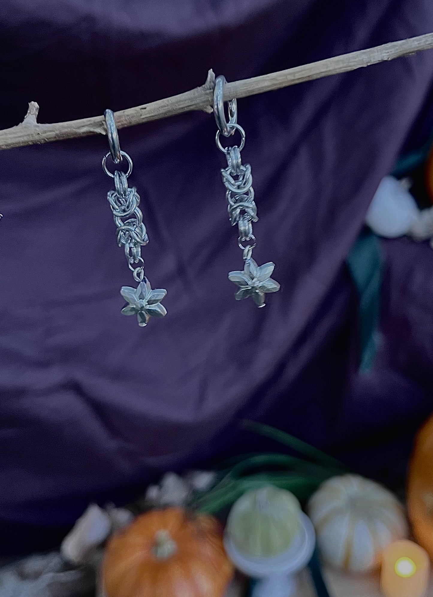 Chain Maille | Flower Earring charms