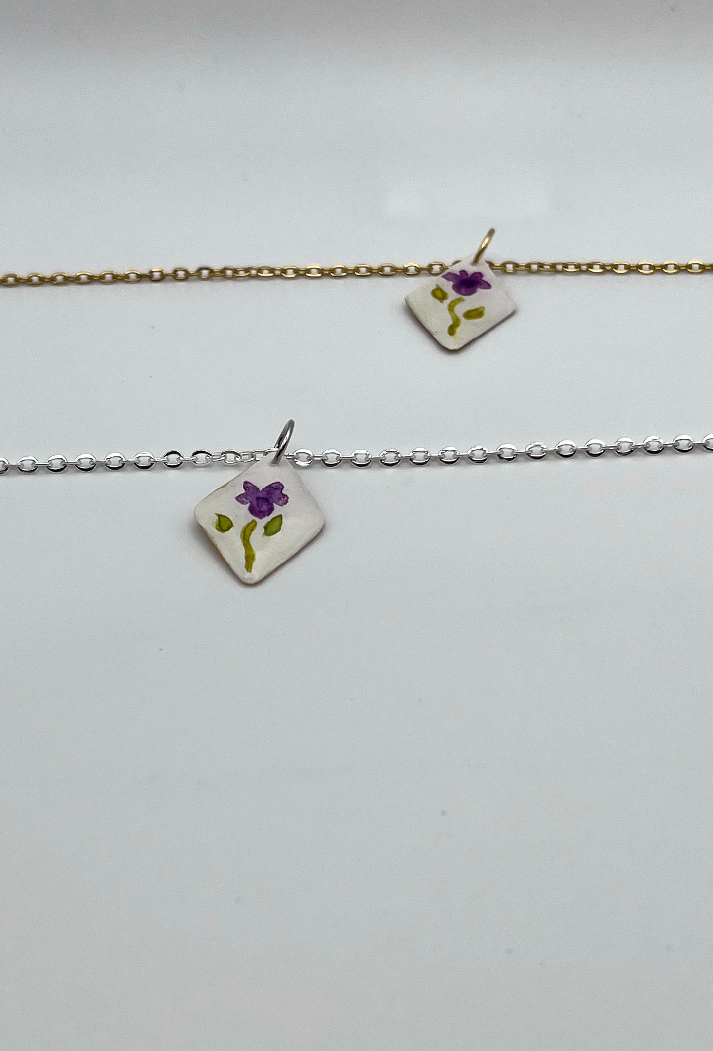 Purple Iris (February) | Necklace Charm