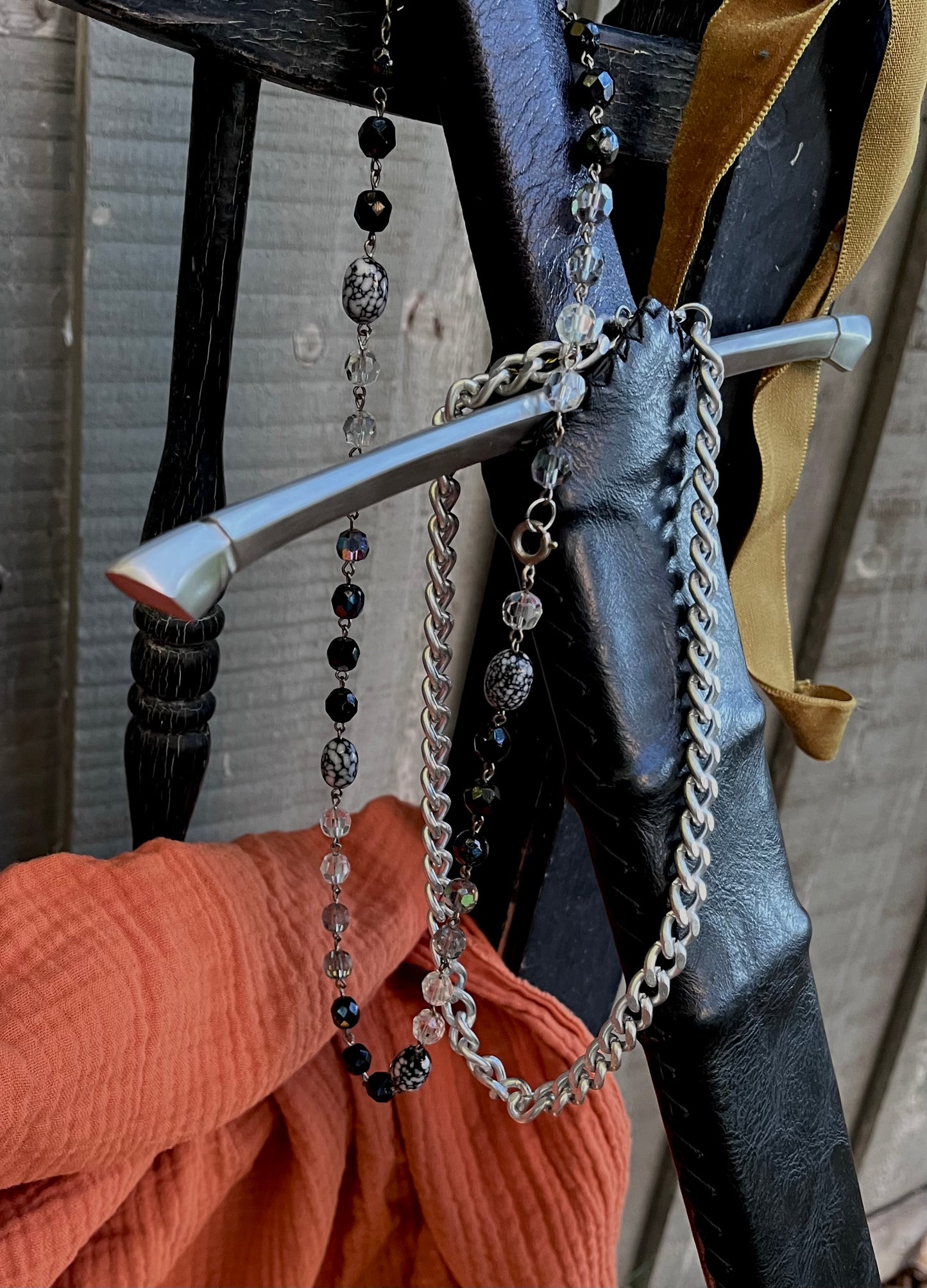 Chain Maille | Vintage Beaded Chain Necklace