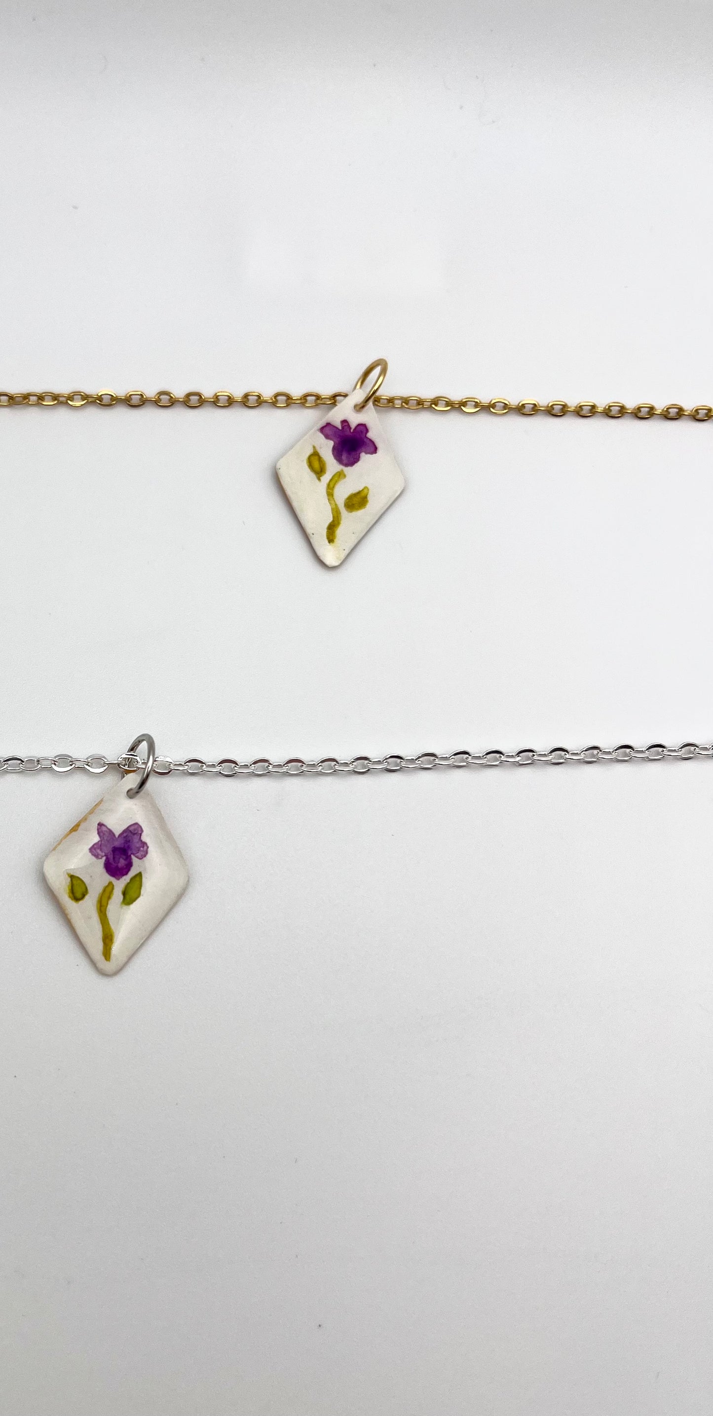 Purple Iris (February) | Necklace Charm