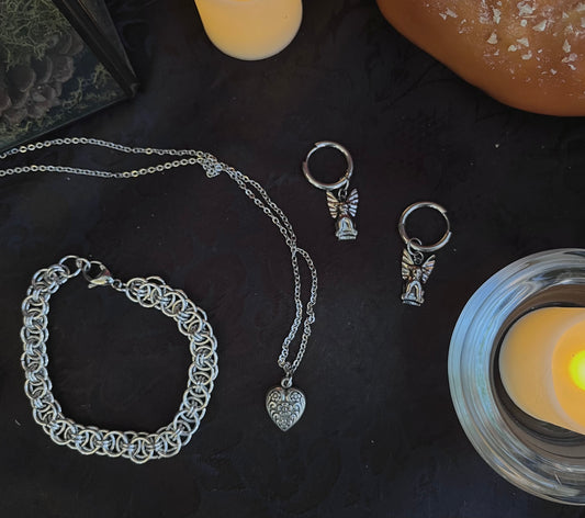 Chain Maille | Heart Necklace charm