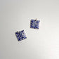 Hand painted "delfware" tile | Necklace Charm