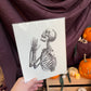 Vintage Print | Praying Skeleton