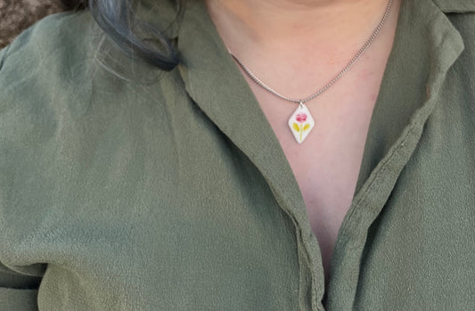 Red Rose (June) | Necklace Charm