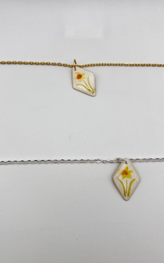 Daffodil ( March)| Necklace Charm