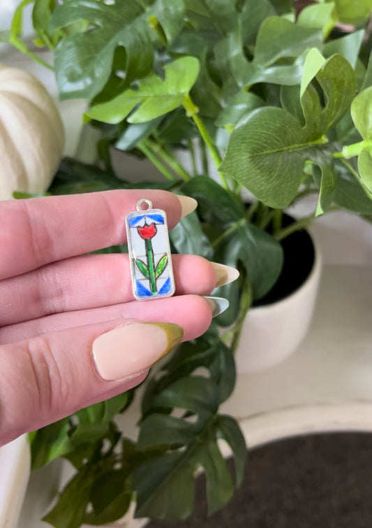 Stained glass Tulip | Earring charms